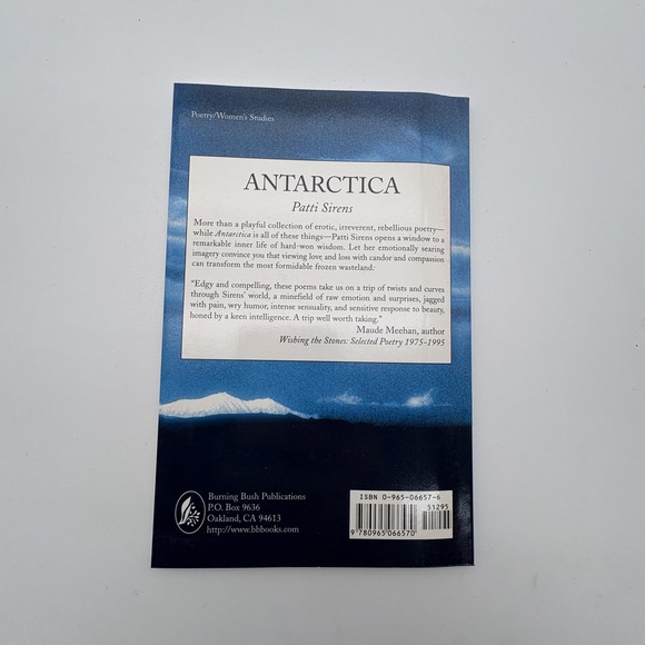 Antarctica Patti Sirens Erotic Poetry Women's Studies Blue Trade Paperback Book - Picture 2 of 2